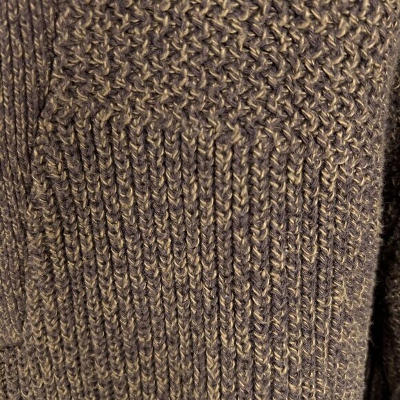 VTG Redhead Mens L Textured Henley Sweater Chocolate Heavyweight Chunky Timeless - Picture 12 of 16